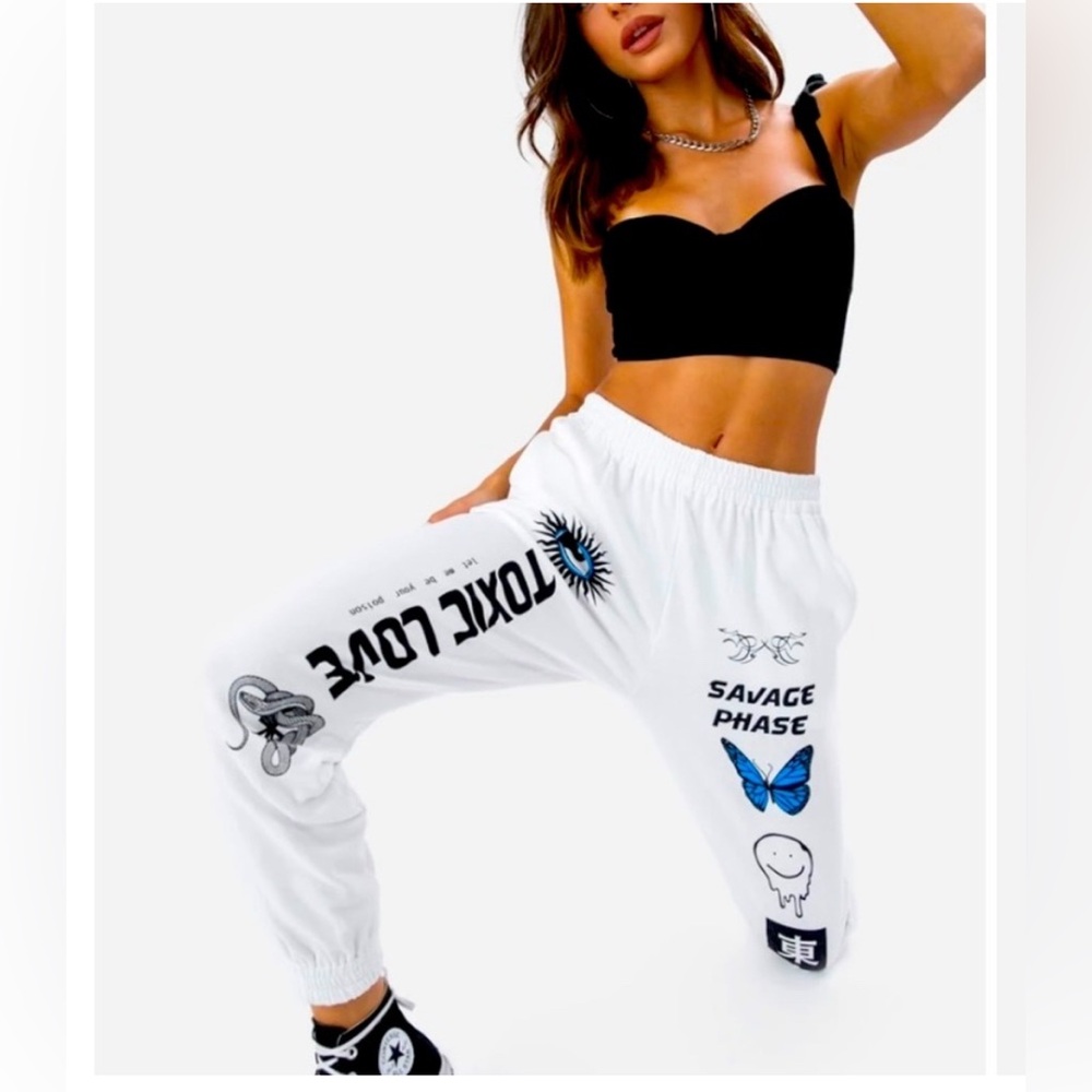 Adika Toxic Love sweatpants joggers size s